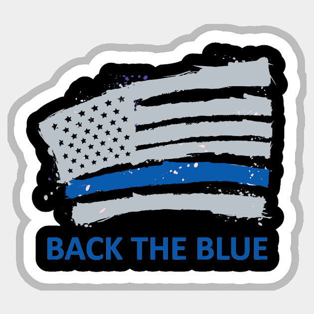 back the blue Sticker by againstthelogic